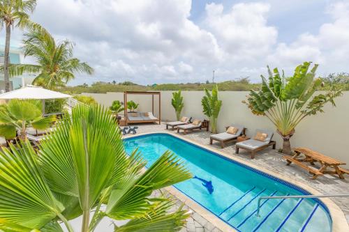 Dolphin Suites & Wellness Curacao tesisinde veya buraya yakın yüzme havuzu