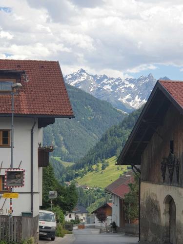 a town with a view of a mountain at Haus Anna Ein Haus mit Herz in Fliess