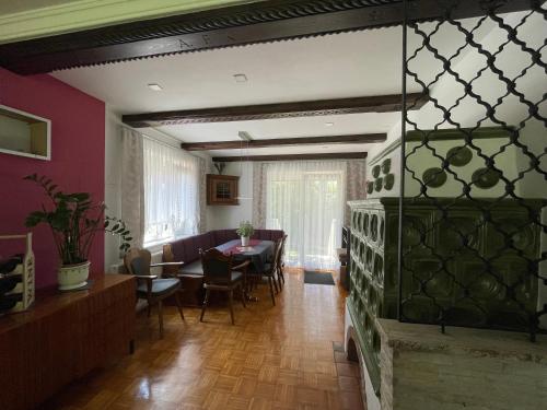 a living room with a couch and a table at K14 - Oase im Grünen in Sankt Florian bei Linz