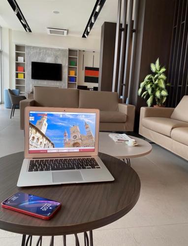 TV a/nebo společenská místnost v ubytování Hotel Santin