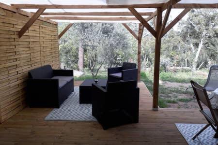 Χώρος καθιστικού στο Gites Albareddu Conca