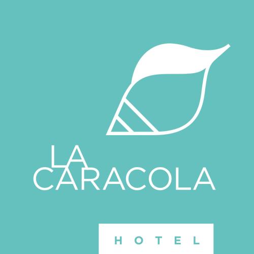 a logo for a hotel with a bird flying at Hotel la Caracola Suances in Suances