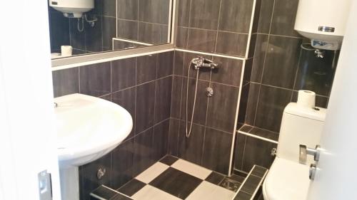 a bathroom with a toilet and a sink at B&B Stadion in Belgrade