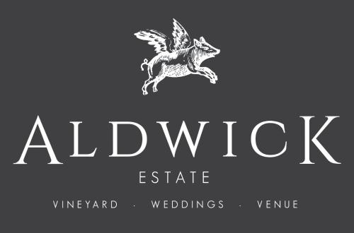 a logo for a wedding venue with a winged horse at Aldwick Estate in Bristol