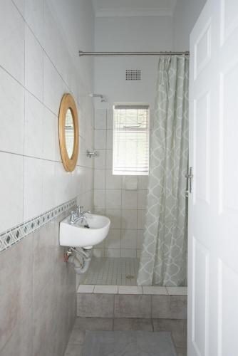 a bathroom with a sink and a shower at Hoogwater Family House in Wolseley