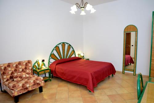 Cama o camas de una habitación en Hotel Principe di Rinella