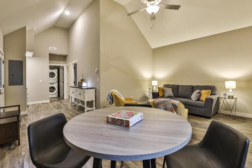 a living room with a table and chairs at Villas at Gingershack Farms in Ellijay