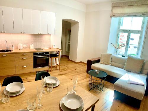 Kuchyň nebo kuchyňský kout v ubytování Lossi 32 Apartment