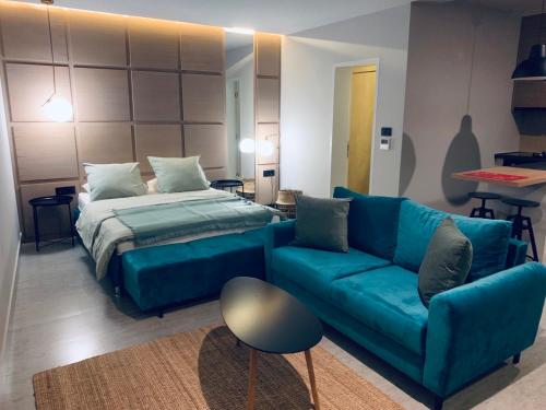 Χώρος καθιστικού στο Le petit bonheur