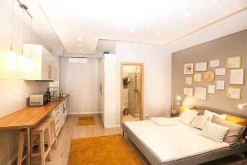 Posteľ alebo postele v izbe v ubytovaní RP2 Apartment