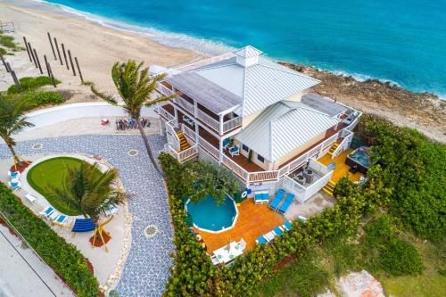 an aerial view of a house on the beach at Avalon in Stuart