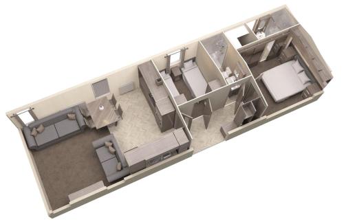a rendering of a floor plan of a room at 1.2 padstow in Padstow