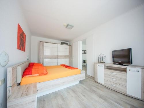 Postel nebo postele na pokoji v ubytování Ferienwohnung Lexe