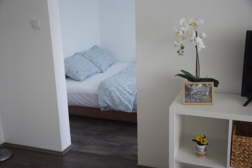 Postel nebo postele na pokoji v ubytování Feel Danube apartment