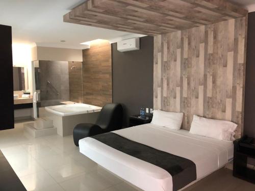 Koupelna v ubytování Motel Real de Queretaro