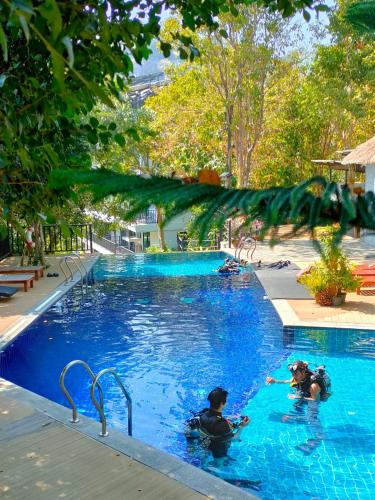 La alberca dentro o cerca de The Dearly Koh Tao Hostel-PADI 5 Star Dive Resort