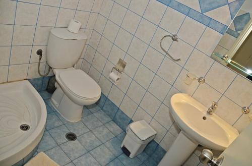 テオロゴスにあるDelfiniのバスルーム(トイレ、洗面台付)