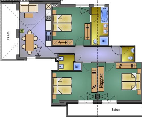 Chasa Sulai Appartementsの見取り図または間取り図