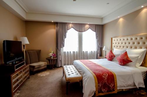 Katil atau katil-katil dalam bilik di Shanghai Fenyang Garden Boutique Hotel