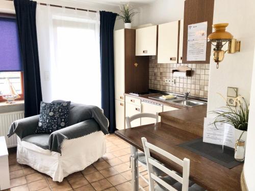 Dapur atau dapur kecil di Apartments Zur schönen Aussicht