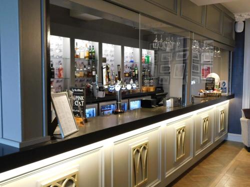 The lounge or bar area at Gretna Hall Hotel