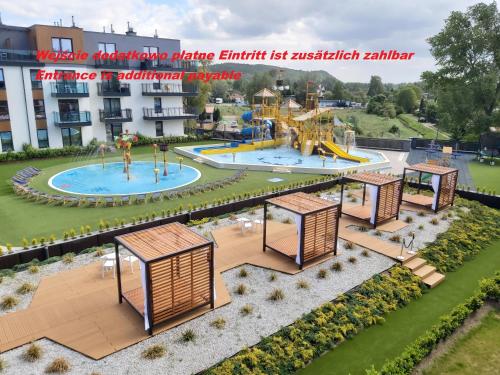 a rendering of a water park with a playground at Bel Mare Sztorm in Międzyzdroje