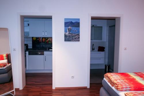 Η κουζίνα ή μικρή κουζίνα στο Premium Ferienwohnung Südsonne