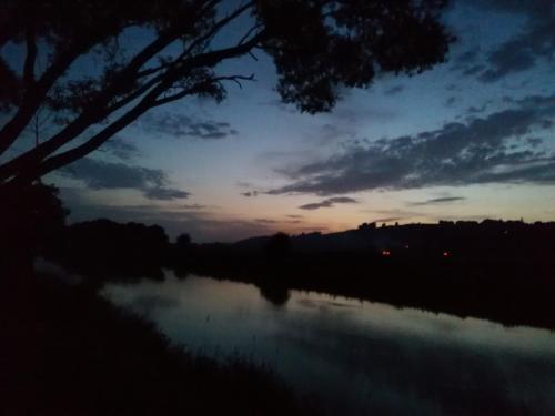 a view of a lake at night with the sky at Cable Island Bed and Breakfast in Cork
