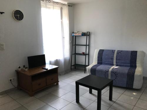 TV a/nebo společenská místnost v ubytování Studio confortable 33 m2