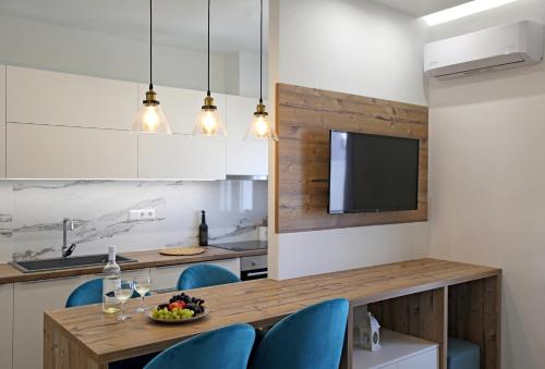 Kuchyň nebo kuchyňský kout v ubytování S & D Apartment