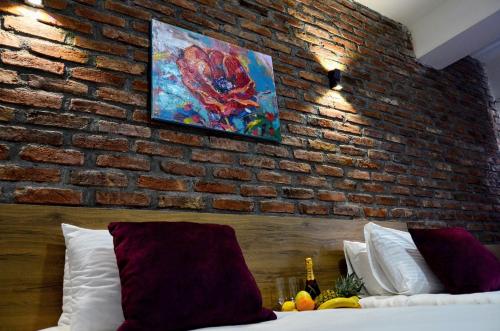 Ένα ή περισσότερα κρεβάτια σε δωμάτιο στο Kumanovo Spa
