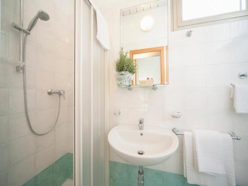 Koupelna v ubytování Hotel Manola