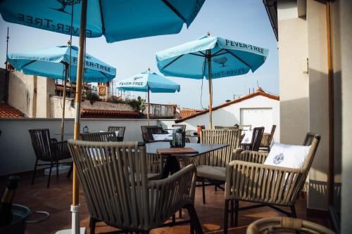 Second Life in Piran - Hotel Zala Piran 레스토랑 또는 맛집