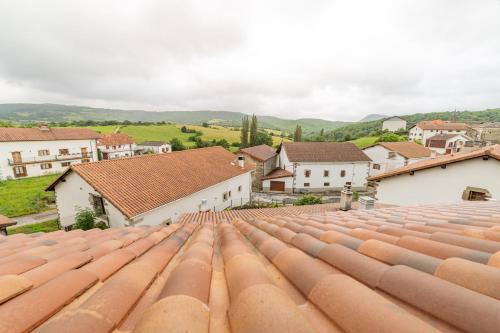 a view from the roof of a village at Casa rural Gibelea in Viscarret-Guerendiáin