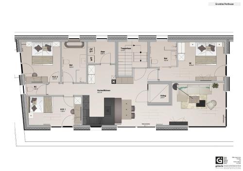 a floor plan of a house at Sima-Apartments in Längenfeld