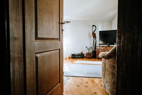 Kuchyň nebo kuchyňský kout v ubytování Apartment Ikar