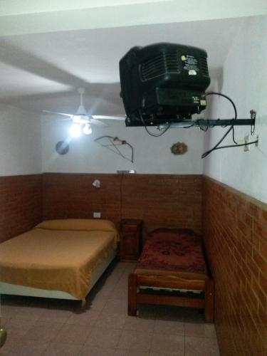 Ένα ή περισσότερα κρεβάτια σε δωμάτιο στο Hotel Foxes