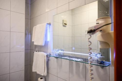 Koupelna v ubytování Hotel MB