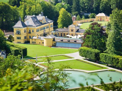 an aerial view of a mansion with a garden at Apartment Eckel-2 by Interhome in Russbach