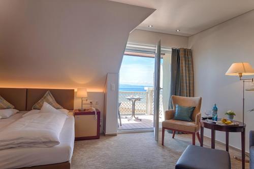 Postel nebo postele na pokoji v ubytování Akzent Hotel Löwen