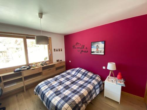 Кровать или кровати в номере Casa Vitale Villard du Planay