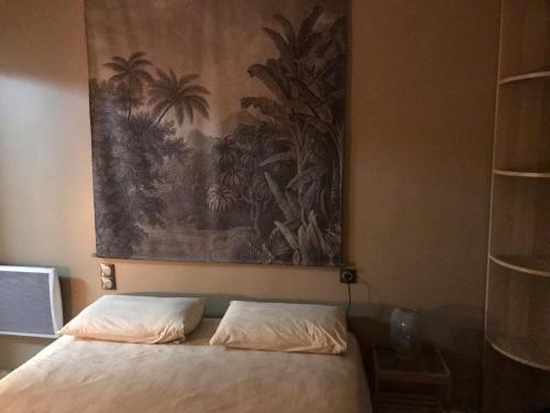 A bed or beds in a room at Appartement entre Océan et montagne 15bis avenue de Montbrun Anglet