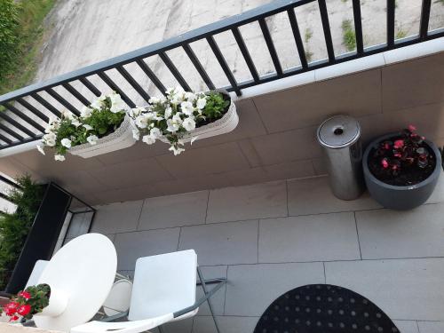 Balkón nebo terasa v ubytování MALTINA