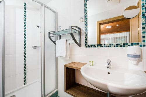Koupelna v ubytování Hotel Langeck