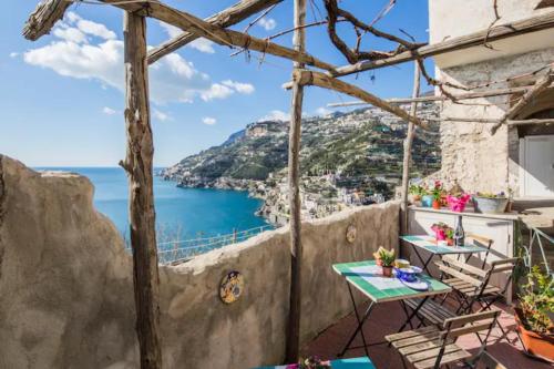 a balcony with a view of the amalfi coast at Casa San Michele in Minori