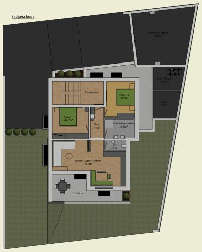 a floor plan of a house at Aparthaus Alpenzauber in Neustift im Stubaital