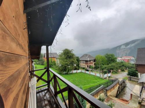 a view from the balcony of a house at Carpathian manor in Yaremche