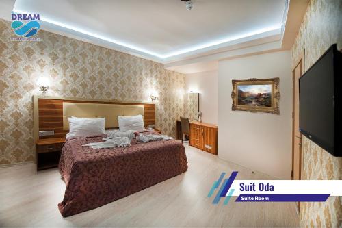 Krevet ili kreveti u jedinici u objektu Zir Dream Thermal & Spa Hotel