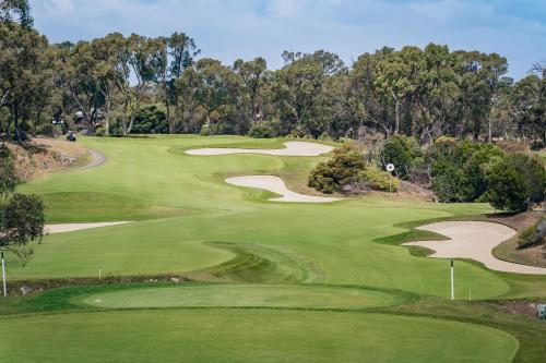 an aerial view of a golf course at Joondalup Resort in Perth