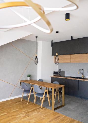 Kuchyň nebo kuchyňský kout v ubytování Modern Apart w Centrum